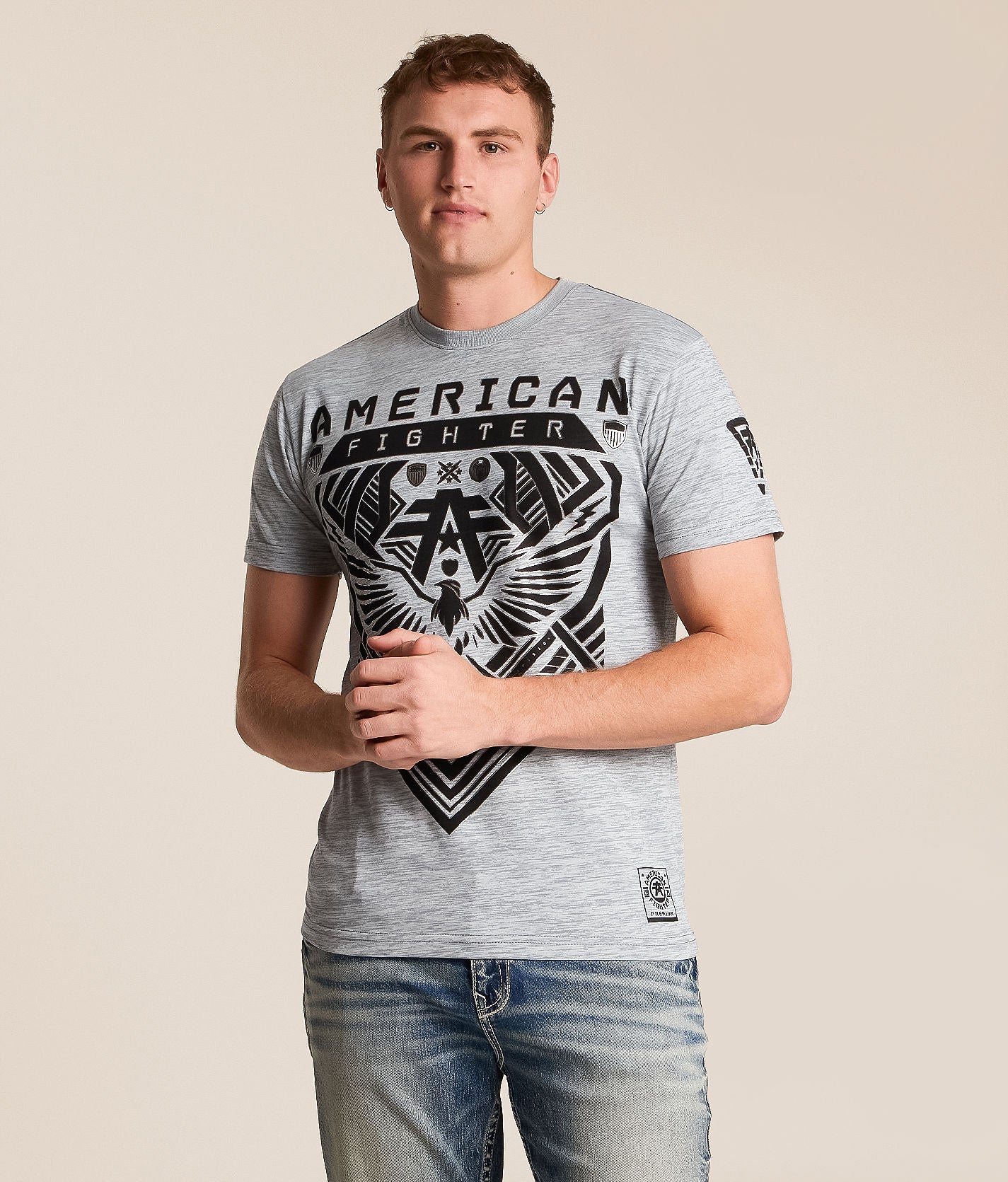 AMERICAN FIGHTER GRAY CEDAR FALLS S/S TEE FM16281