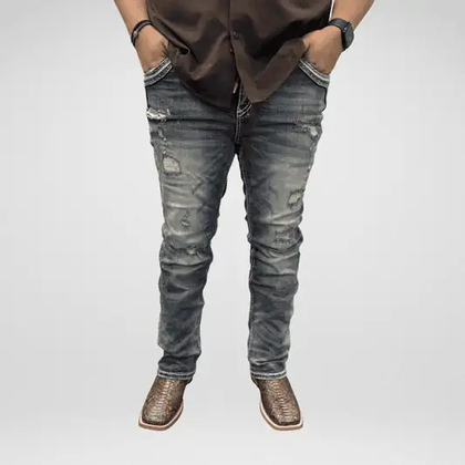 ROCK IN LA MENS JEANS BLUE R-390