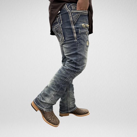 ROCK IN LA MENS PANTS BLUE R-373