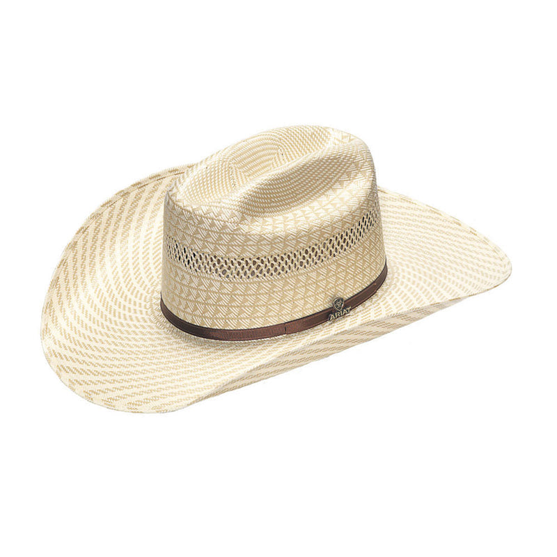 A73256-6.875 20X ARIAT STRAW HAT MALBORO TOQUILLA RANCHER CAFE