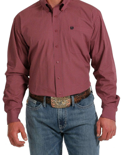 CAMISA CON BOTONES PARA HOMBRE CINCH ROSA CLARO FUCSIA CRUZADO MTW1105595