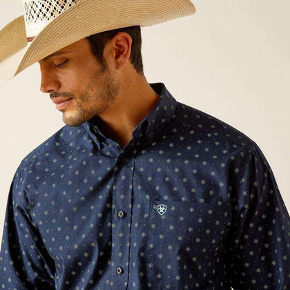 ARIAT CLASSIC FIT JACOBI LONG SLEEVE SHIRT NAVY - 10048382