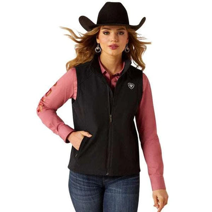 ARIAT WOMEN LOGO SOFTSHELL VST BLACK 10062786