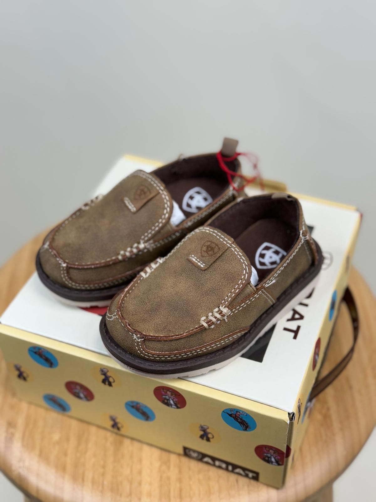 ARIAT BABY BROWN BUCKSKIN SHOES