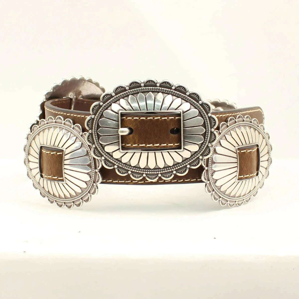 NOCONA BROWN LEATHER BUCKEL BELT N320000002 Laherradurawwnc.com