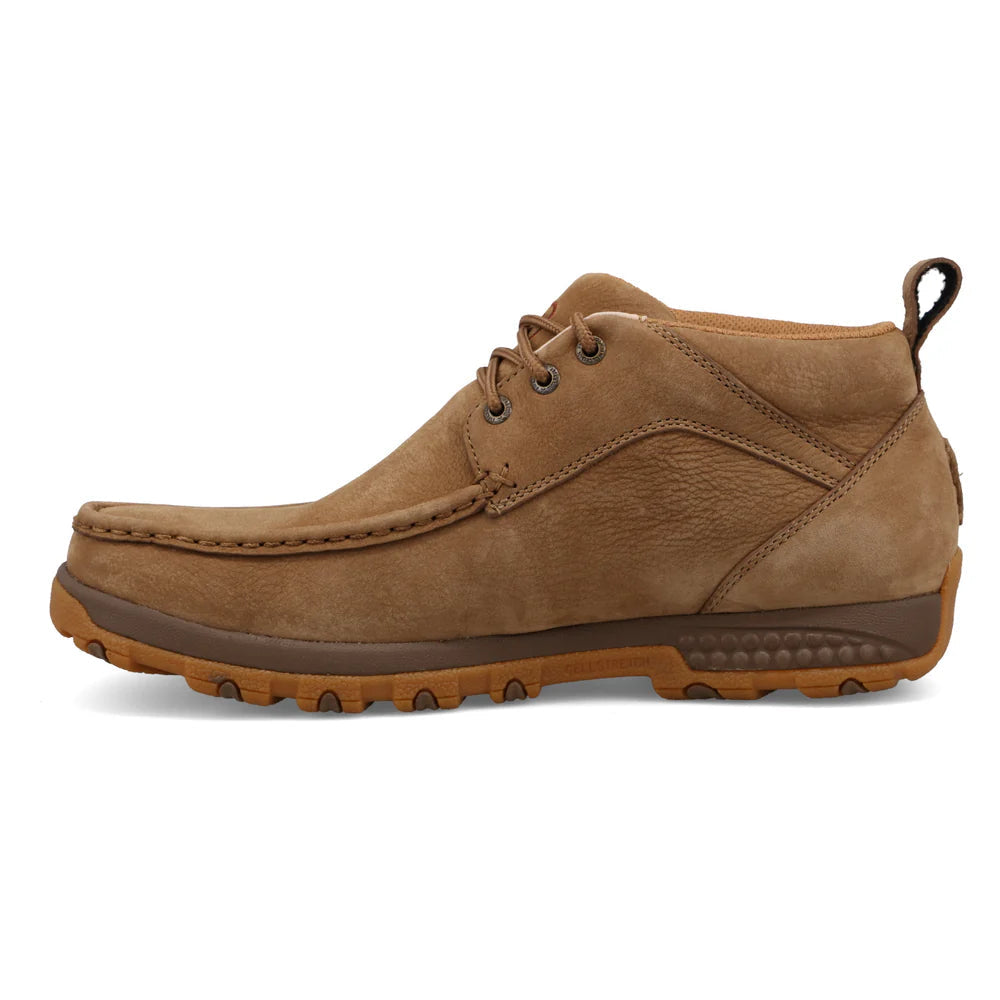 TWISTED X MENS CHUKKA DRIVING MOC CAMEL CASUAL SHOES MXC0023