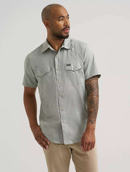 WRANGLER MEN ALL TERRAIN GEAR SHORT SLEEVE SHIRT GREEN 112375153