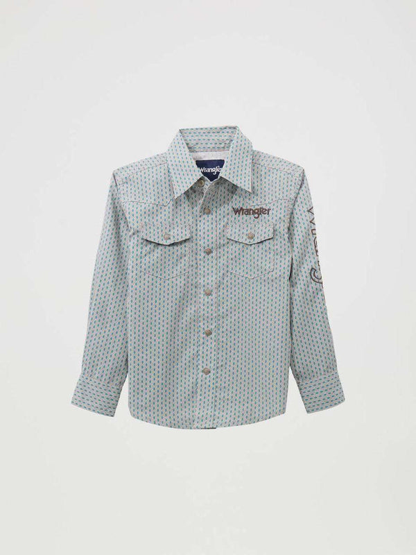 Wrangler Grey With Western Print Long Sleeve Boys 112369433