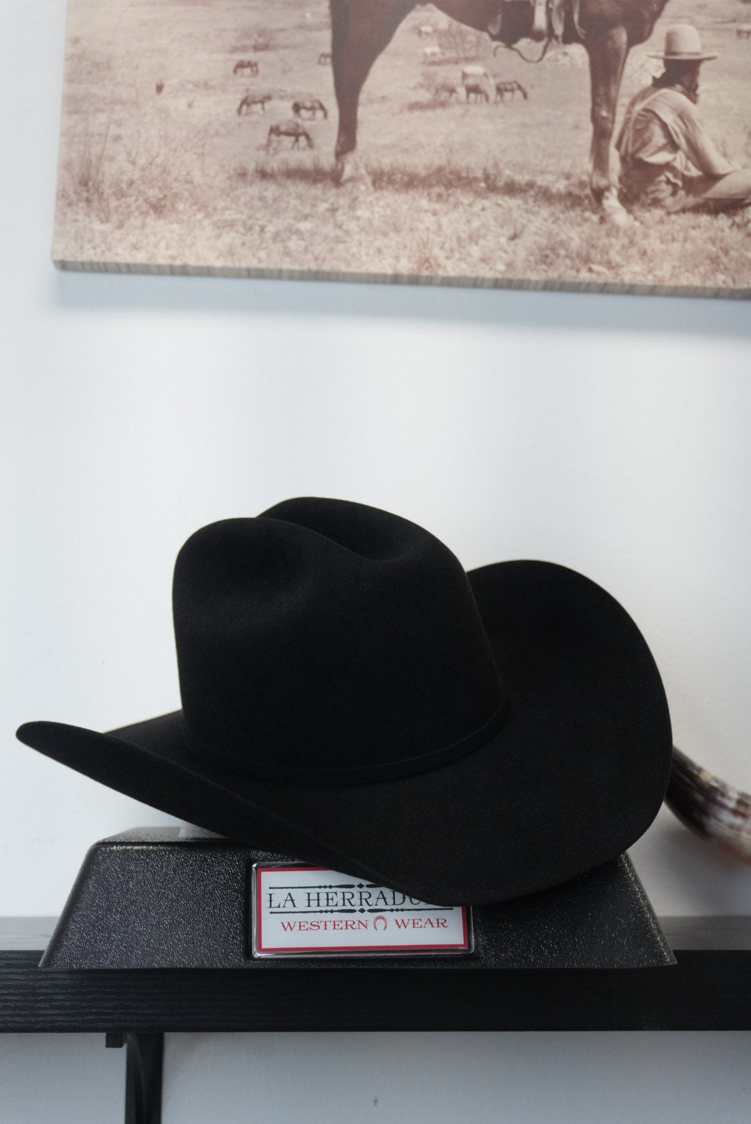 LARRY MAHAN´S 20X BLACK FELT HAT MALBORO