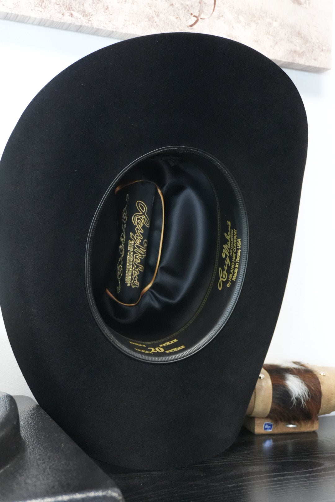 LARRY MAHAN´S 20X BLACK FELT HAT MALBORO