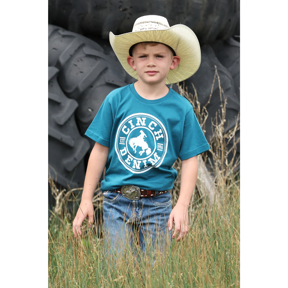 CINCH BOYS TEAL T-SHIRT - MTT7670183