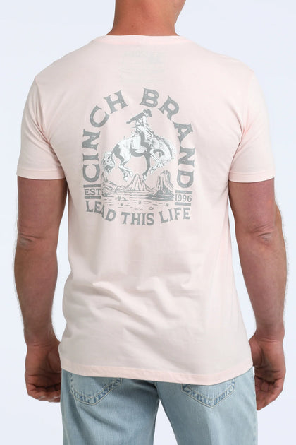 CINCH MENS PINK T-SHIRT - MTT1690728