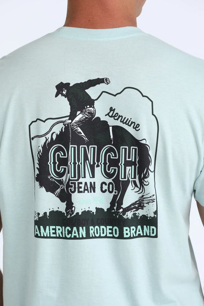 CAMISETA CINCH PARA HOMBRE VERDE MENTA - MTT1690732