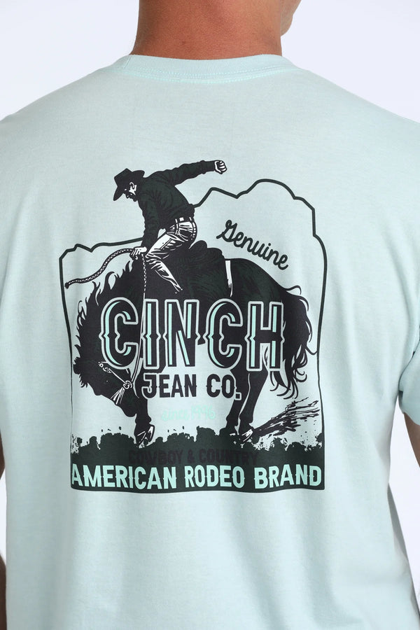 CAMISETA CINCH PARA HOMBRE VERDE MENTA - MTT1690732