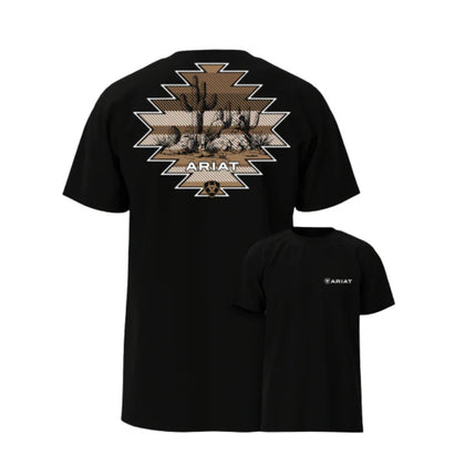 ARIAT MENS BLACK CACTUS RIDER T-SHIRT - 10061641