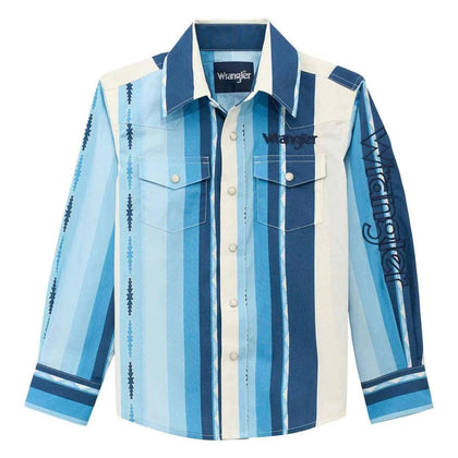 WRANGLER BOYS SHIRT SLEEVE TURQUOISE  112379217
