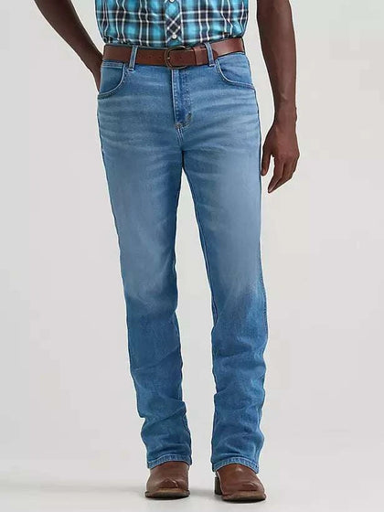 WRANGLER MEN’S JEANS RETRO SLIM STRAIGHT BLUE DENIM  112378856