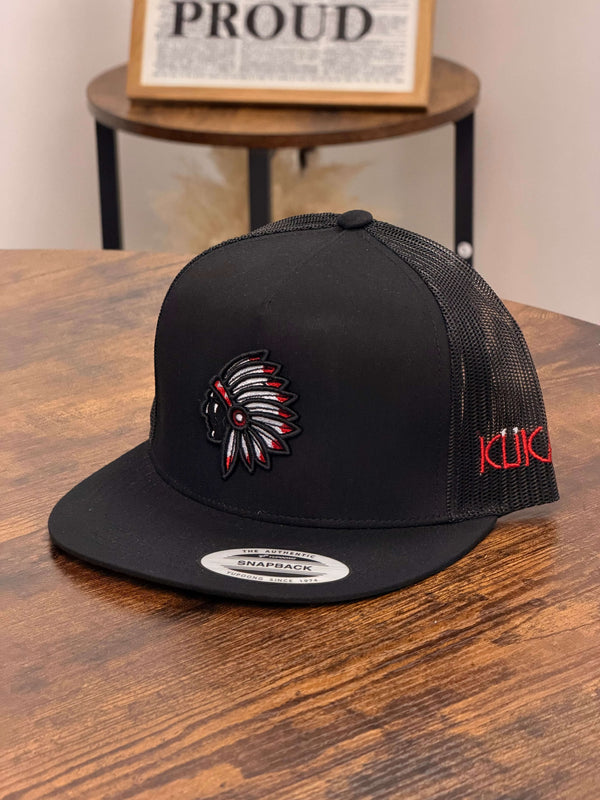 KLIKAPS APACHE PLUMA ROJA TAPA NEGRA