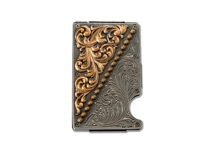 3D MENS SILVER AND COPPER UTILITY WALLET- D250016197