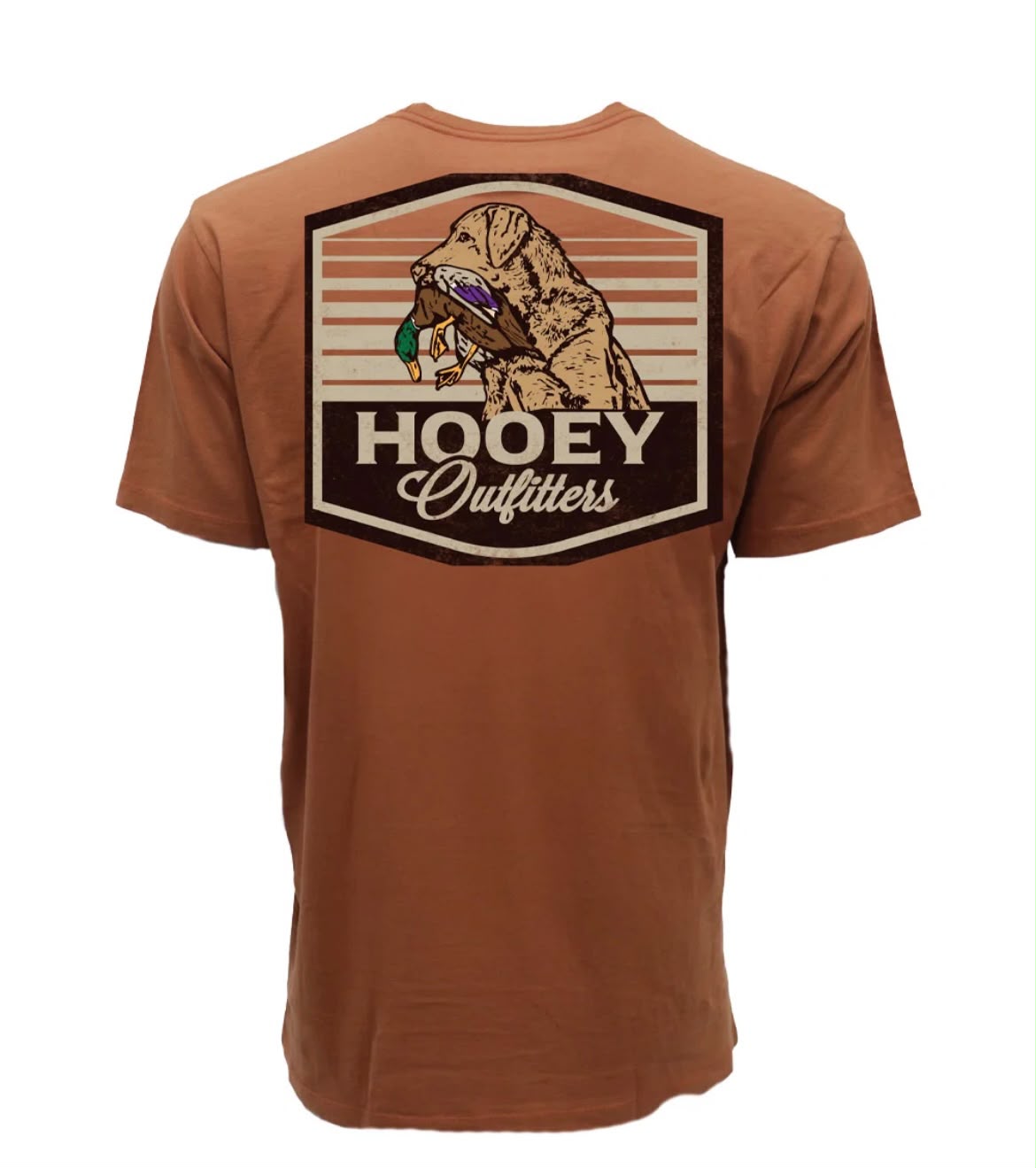 MEN HOOEY T-SHIRT RUST CREW NECK WITH BIRD DOG LOGO ON BACK- HT2656RU