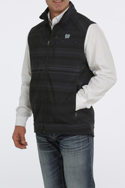 MEN’S CINCH VEST BLACK&BLUE-MWV1515014