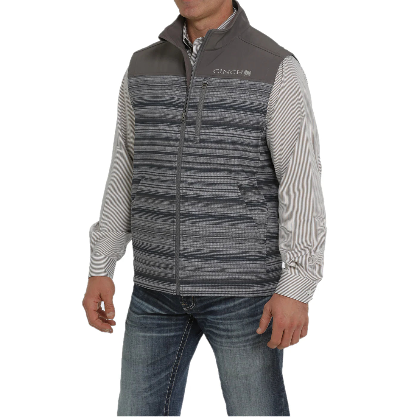 MEN’S CINCH VEST GREY AZTEC-MWV1563002