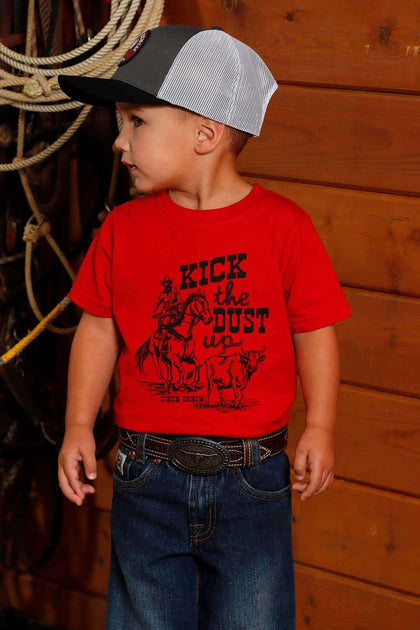 CINCH BOYS SHIRT MTT7670169 RED