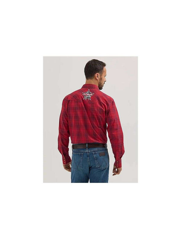 CAMISA WRANGLER DE MANGA LARGA ROJA PBR 112355406