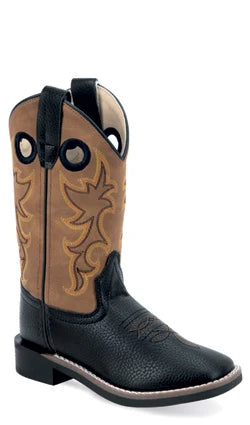 OLD WEST RES BLACK YELLOW,ORANGE YBLACK STITCHING BROWN TUBE VB9192