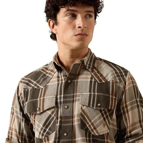 ARIAT MEN’S DUSKY GREEN PLAID 10079591