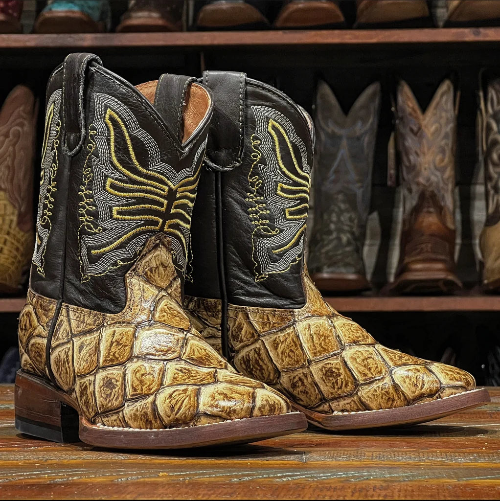TANNER KIDS MONSTER FISH PRINT ORX WI BROWN TOP 300L/SOLE TMK205204