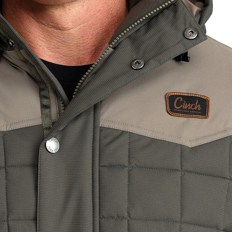 CINCH QUILTED BARN COAT MENS GREEN -MWJ1951001