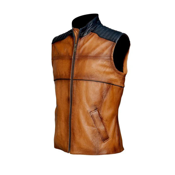 CUADRA MEN BORREGO BARELO MIEL / CENTERINO NAVY MN & HONEY LAMB VEST JC008
