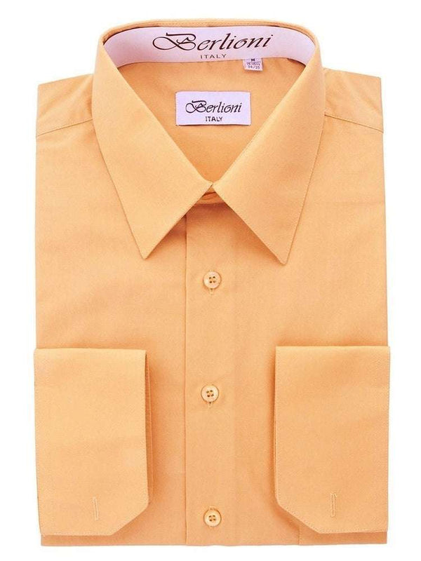 CAMISA DE MANGA LARGA CON BOTONES BERLIONI ITALY MELOCOTÓN