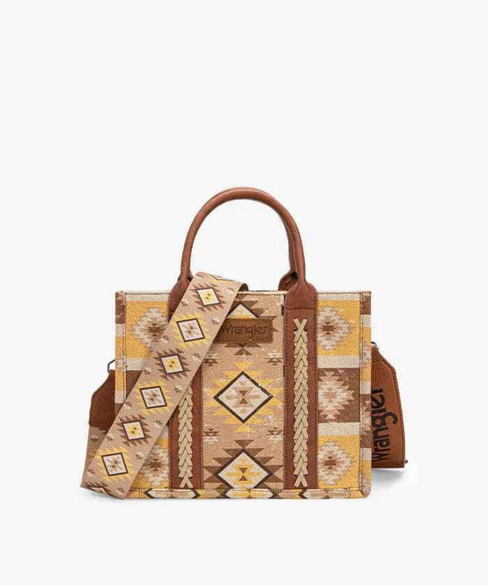 WRANGLER AZTEC PATTERN DUAL SIDED PRINT TOTE BAG 8120STN Laherradurawwnc.com
