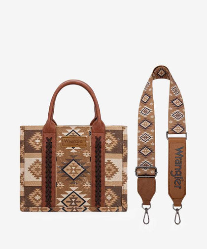 BOLSO TOTE WRANGLER CON ESTAMPADO AZTECA DE DOBLE CARA 8120SBR