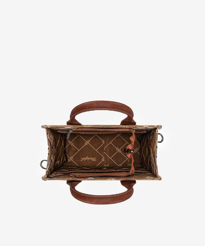 WRANGLER AZTEC PATTERN DUAL SIDED PRINT TOTE BAG 8120SBR Laherradurawwnc.com
