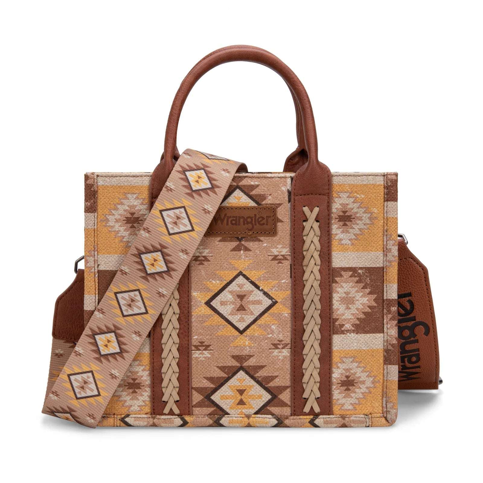 WRANGLER AZTEC PATTERN DUAL SIDED PRINT TOTE BAG 8120STN Laherradurawwnc.com