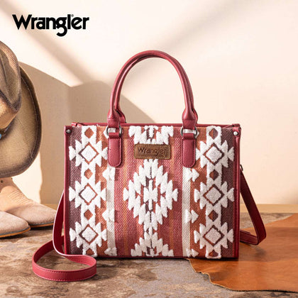 WRANGLER SHERPA AZTEC LONA BOLSO DE MANO/CRUZADO BURDEOS 8119BDY
