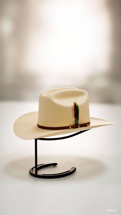 LA HERRADURA 5000X OSTRICH COFFEE SMALL CROWN BRIM 3 1/2 SINALOA STYLE