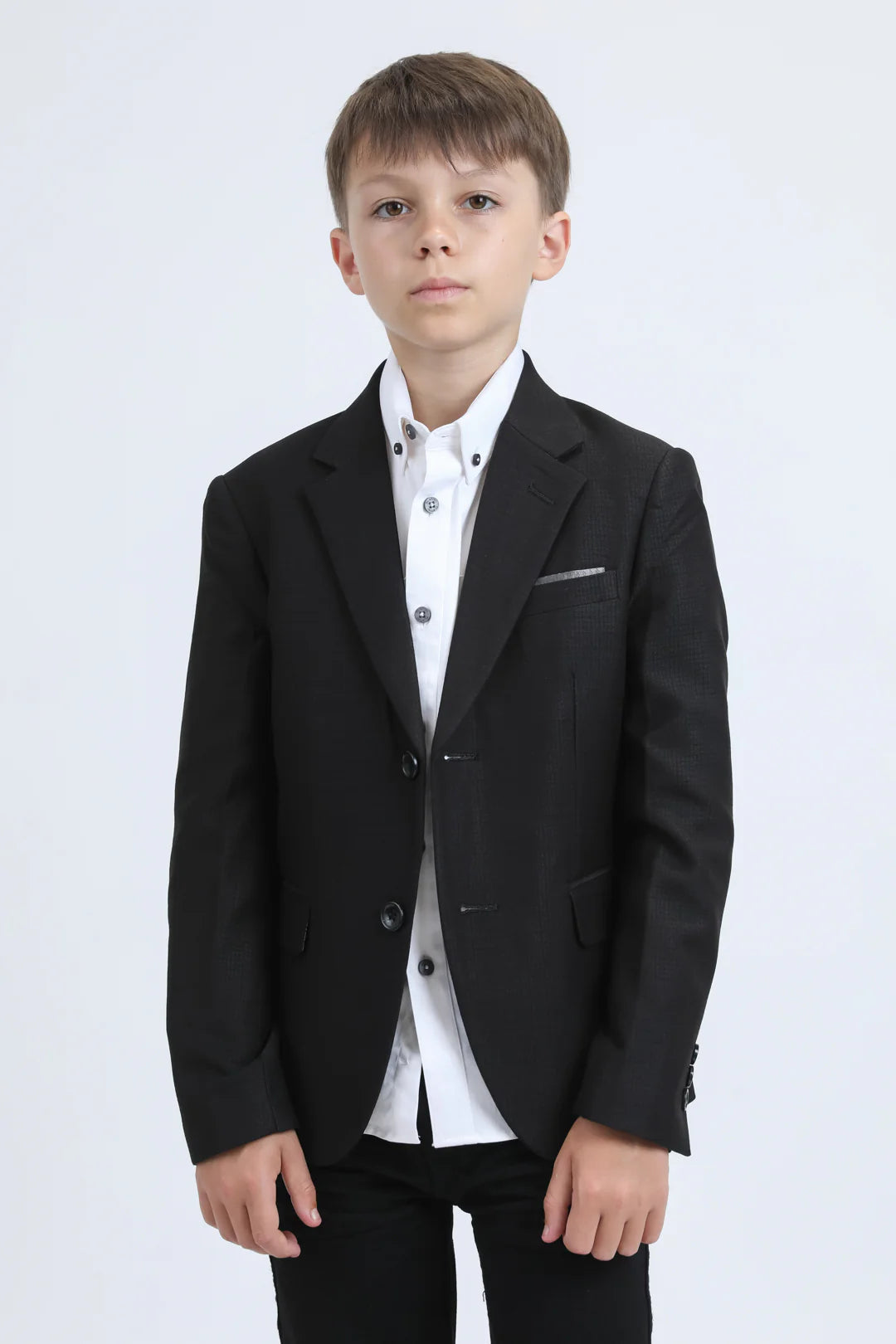 Boys platini Faux suede western Black BLAZER-BLK10530