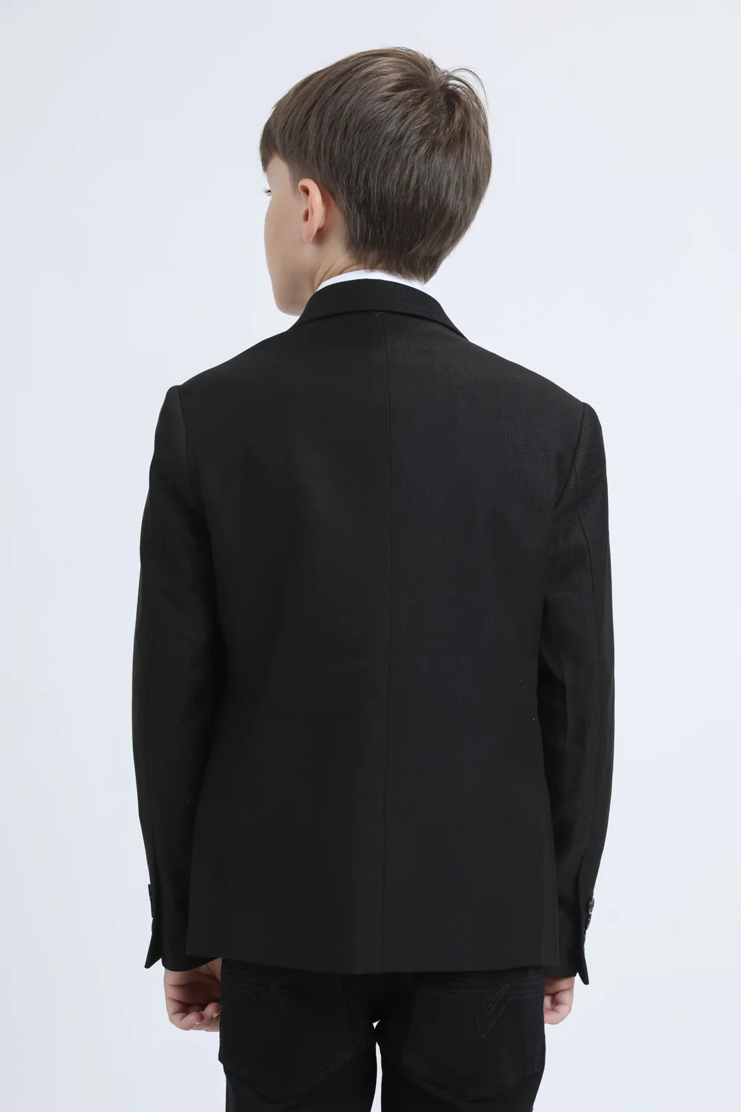 Boys platini Faux suede western Black BLAZER-BLK10530