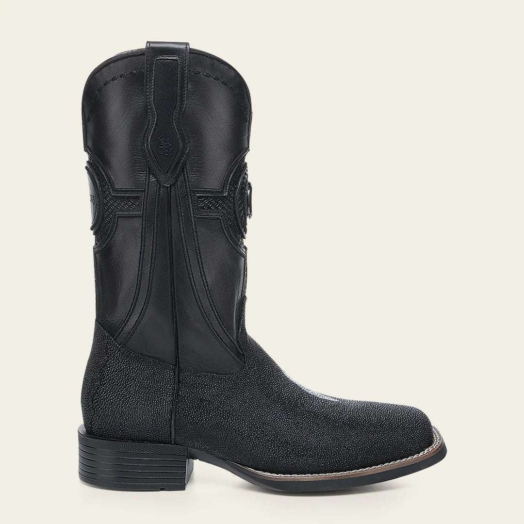 CUADRA MENS BOTA DE MANTARRAYA NEGRO SQ.TOE CC221 Laherradurawwnc.com