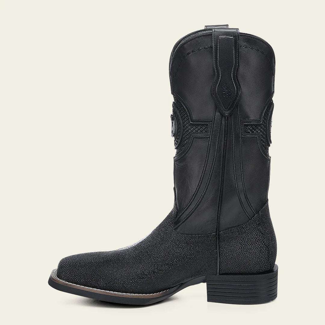 CUADRA MENS BOTA DE MANTARRAYA NEGRO SQ.TOE CC221 Laherradurawwnc.com