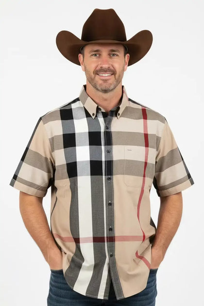 BALDELLI SHORT SLEEVE SHIRT KHAKI CHS-201