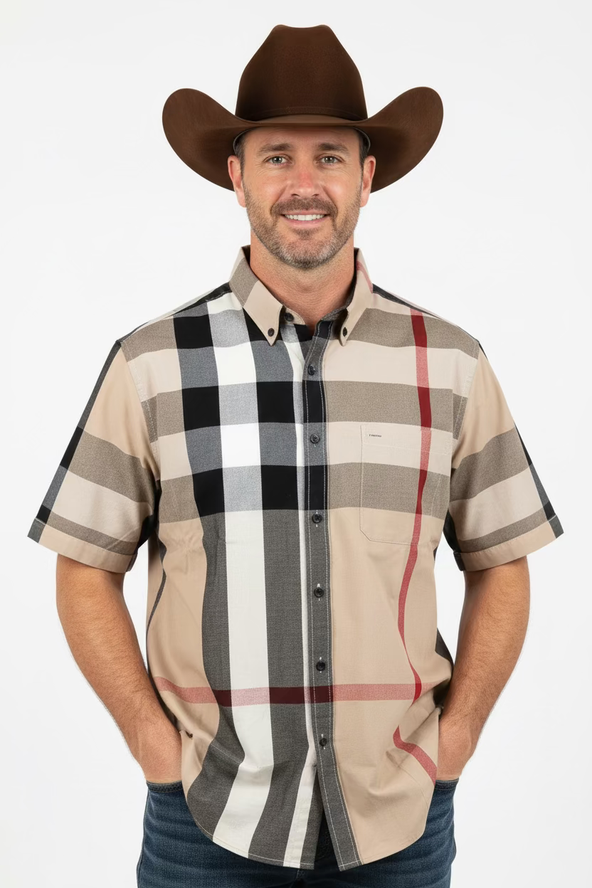 CAMISA MANGA CORTA BALDELLI CAQUI CHS-201