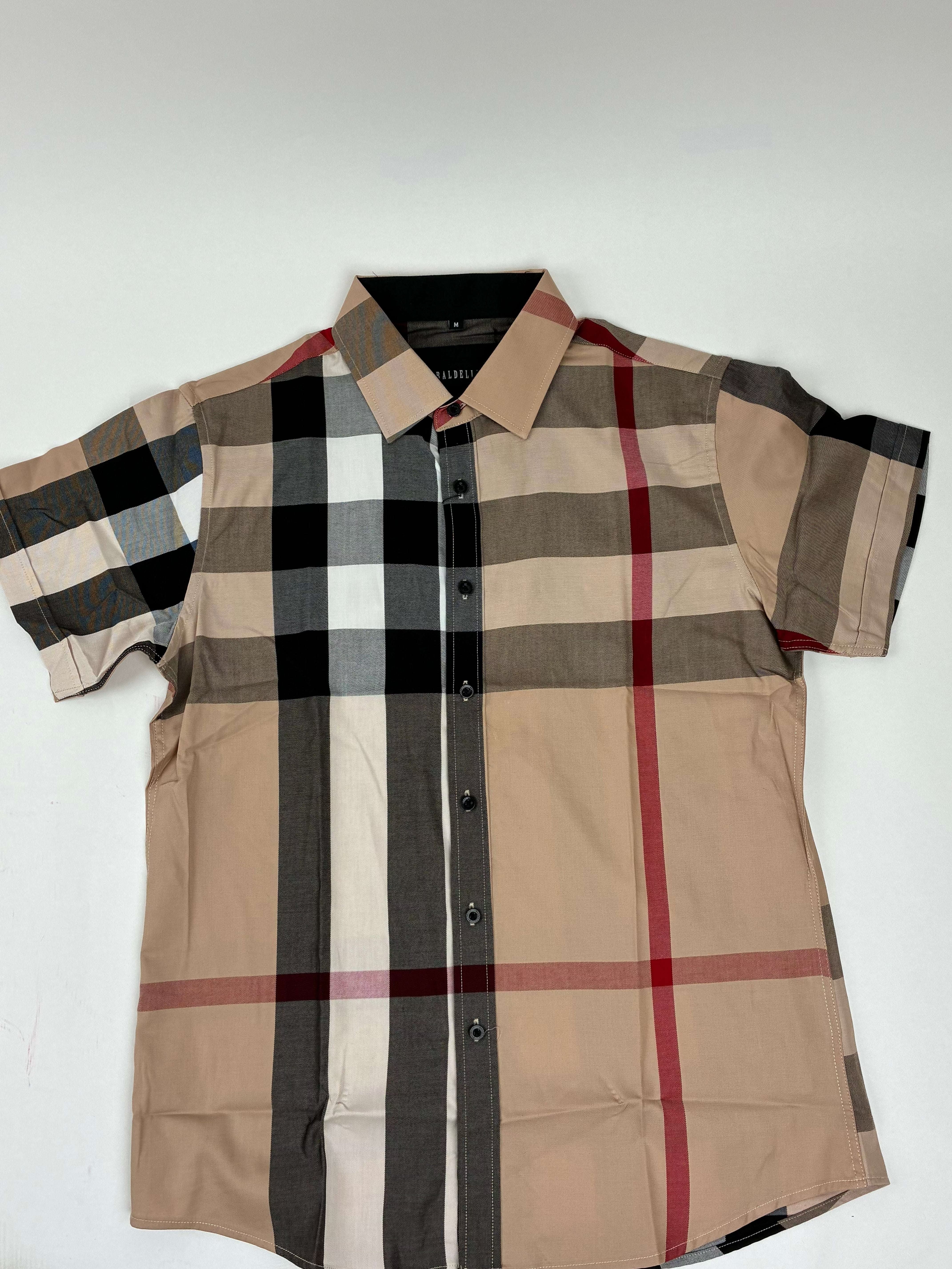 BALDELLI SHORT SLEEVE SHIRT KHAKI CHS-201 Laherradurawwnc.com