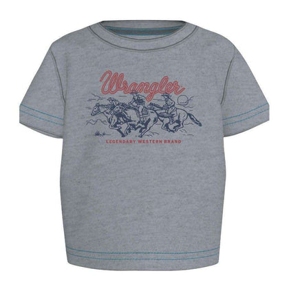 WRANGLER T-SHIRT SHORT SLEEVE CHILD GREY 112346199