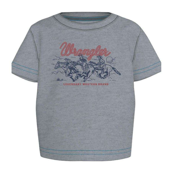 WRANGLER T-SHIRT SHORT SLEEVE CHILD GREY 112346199