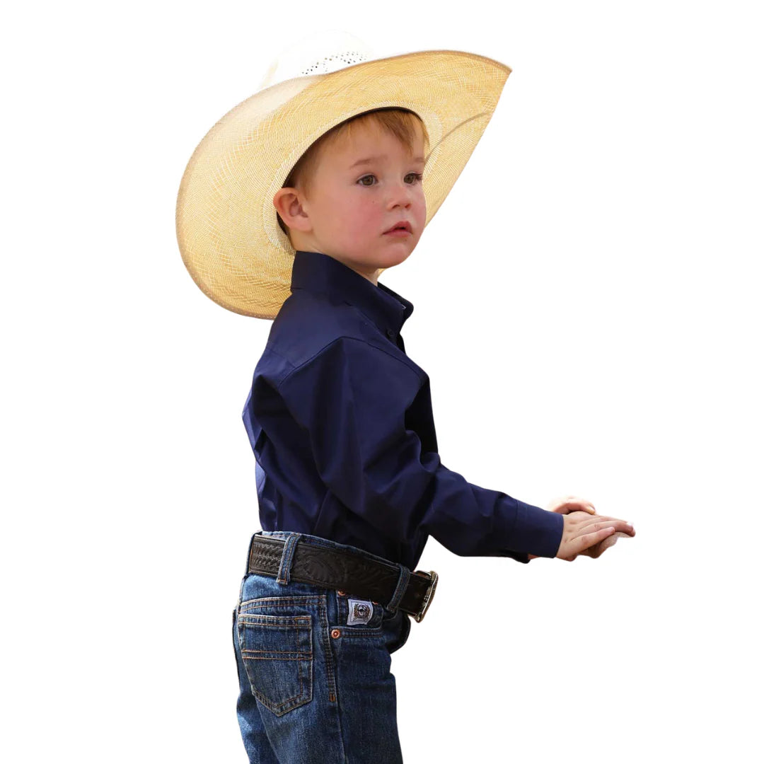 CINCH BABY’S LONG SLEEVE SHIRT BLUE  -MTW7062412